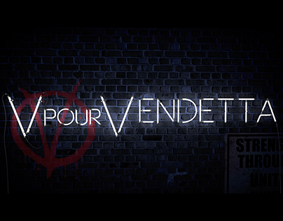 Néon "V pour Vendetta"