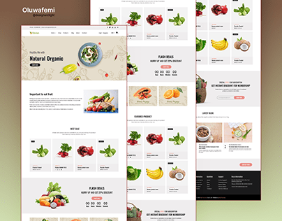 Figma Fruit Product website design