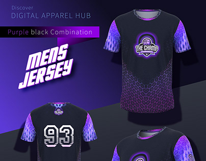 Mens Jersey- Purple & Black