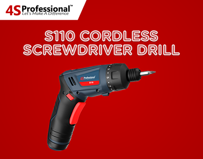 4S Professional S110 Cordless Screwdriver Drill Poster