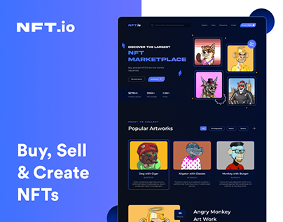 NFT.io - A website design for NFT trading platform