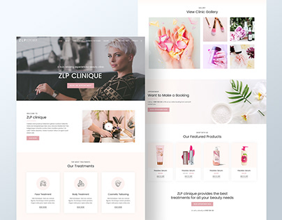 Beauty Clinic Home / Landing Page Design