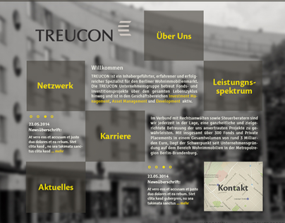 TREUCON Real Estate | website redesign