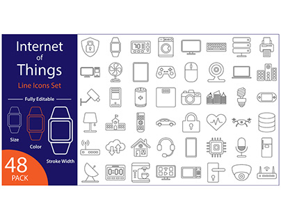 Internet of Things Icon Sets and Background Images