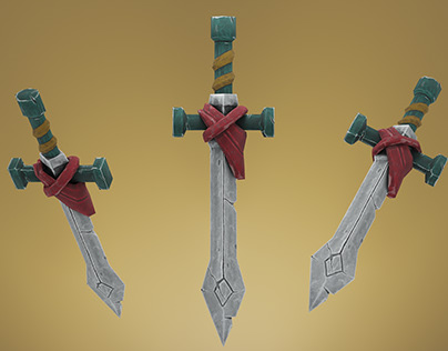 Hand painted stylized sword