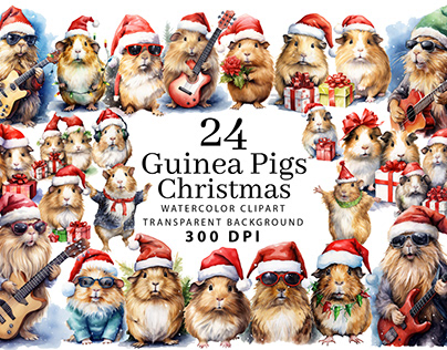 Guinea Pigs Christmas Sublimation Bundle