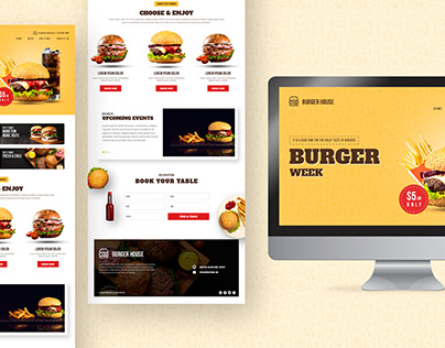 American-food-website-app-template