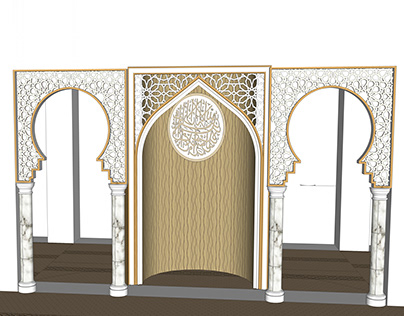 تصميم محراب لمسجد بتبسة نموذج الثالث