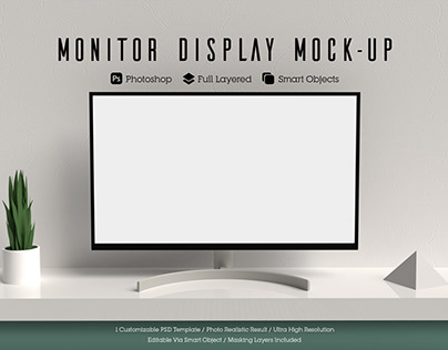 Monitor Display Mock-up
