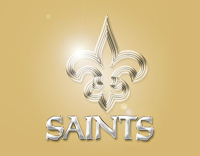 Wallpaper New Orleans Saints - Efeito Chrome