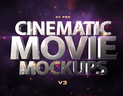 Cinematic 3D Movie Mockups