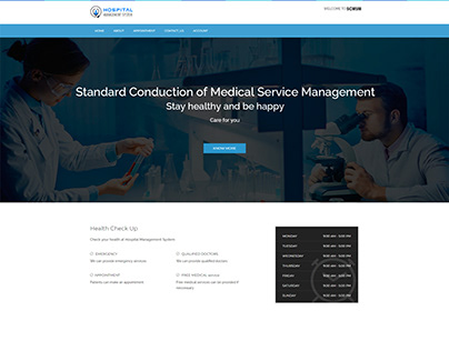 Website Design: Online Healthcare Platform