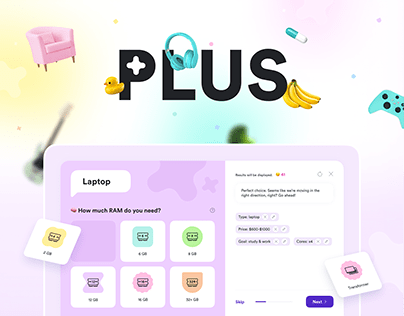 PLUS — e-commerce with virtual shopping assistant