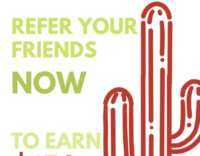 Cactus inspired renting poster