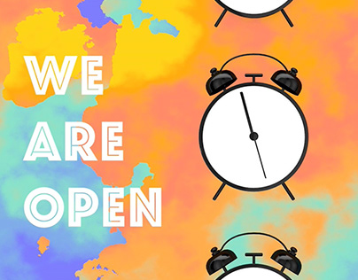 "We are open" animation