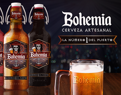 Logotipo y Afiche "Cerveza Bohemia"