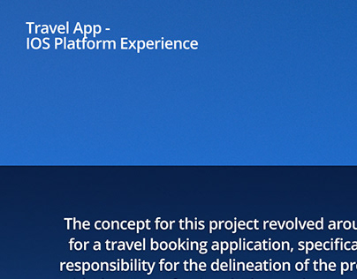 Travel App - IOS Platform Experience
