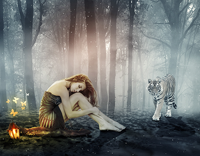 Girl and Tiger