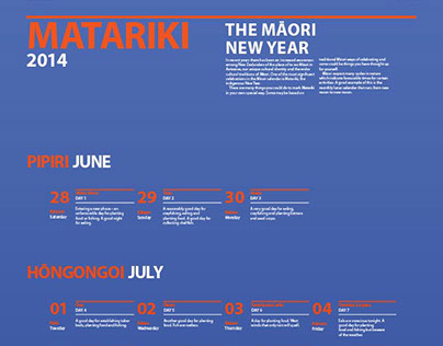 Matariki Calendar