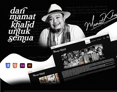 Project thumbnail - "Tribute Web Page for Mamat Khalid" UI/UX Web Design