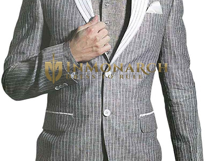 Grey Linen Suit Wedding