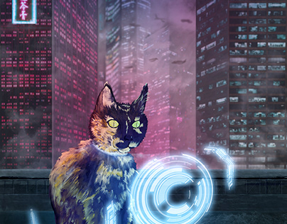 CyberCat Pet Portrait