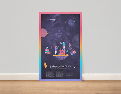 Father John Misty Tour Poster and Packaging Mechandise