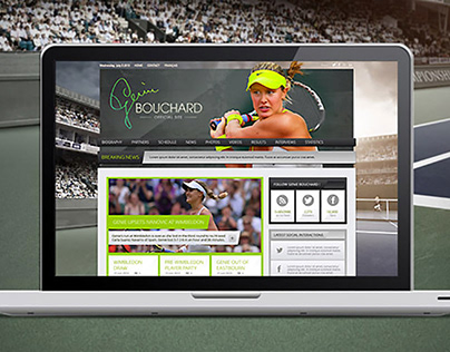 Website Design of the Young Professional Tennis Player