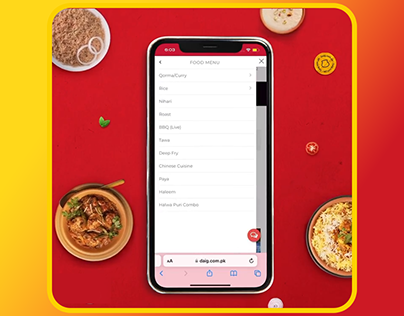 Restaurant Menu Mobile App Animation