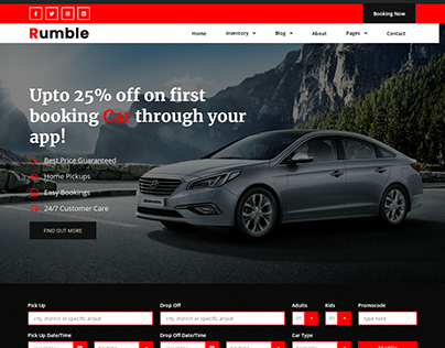 Rumble - Car Rental Booking Angular Template