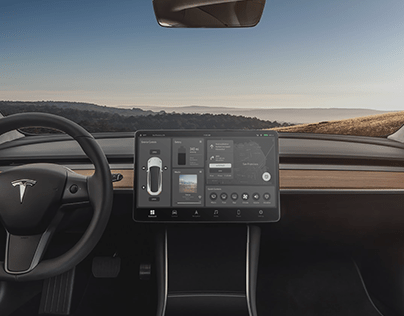 Self-Driving Vehicle UI: Tesla