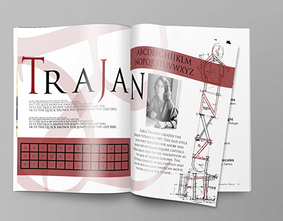 Trajan Typeface Spec sheet