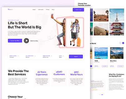 Travelo - Homepage Design