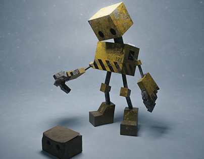 BoxBot. 2D original by Matt Dixon