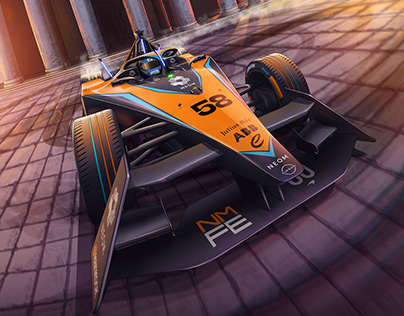 2023 Rome E-Prix Poster For The McLaren FE Team