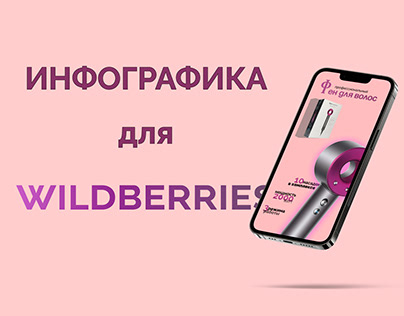 Фен для волос/Инфографика для Wildberries