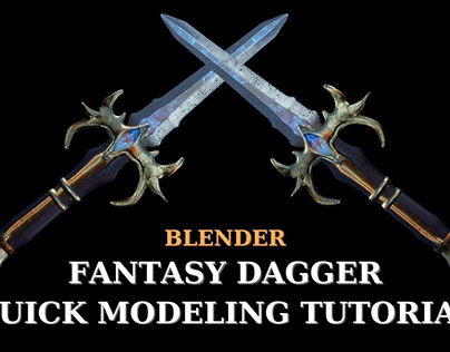 Blender Free FANTASY DAGGER Modeling Tutorial