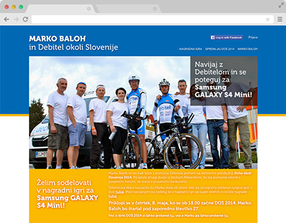 Marko Baloh in Debitel okoli Slovenije website