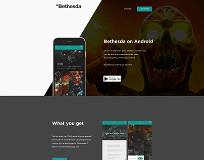 Bethesda App Landing Page