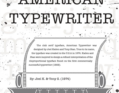 Typeface Poster - American Typewriter