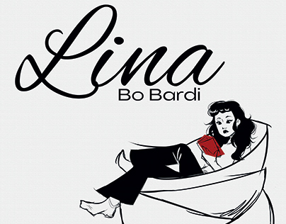 Cartaz sobre a história de Lina Bo Bardi