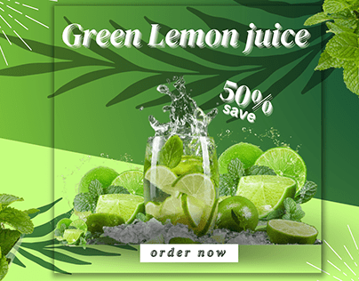 green lemon juice poster