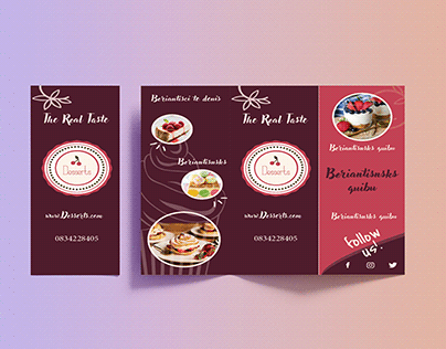 Desserts store trifold Brochure