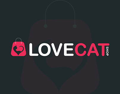 Cat shop logo design