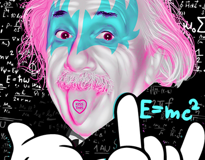 Kiss This Einstein (vector artwork)