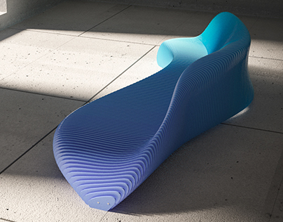 One wave bench