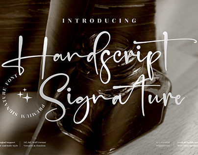 Handscript Signature - Stylish Signature Font