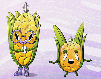 Character and pattern design "Crazy vegetables"