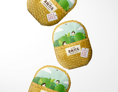 Green plum jelly packaging