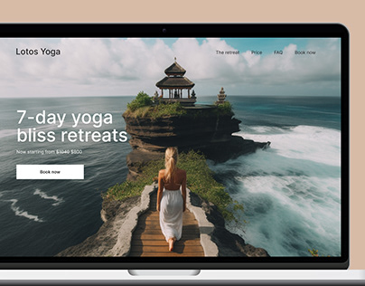 Lotos Yoga Landing - UI/UX desktop